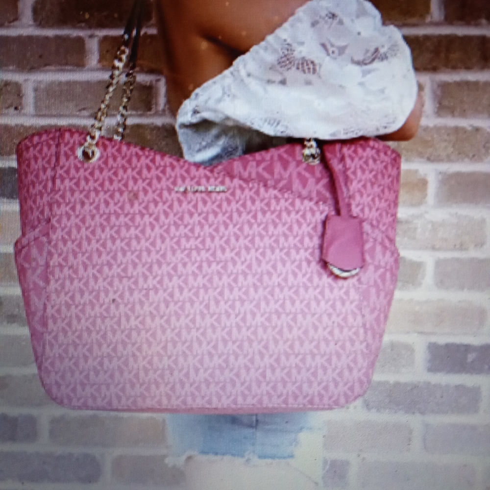 Michael Kors Large Tote satchel pink logo